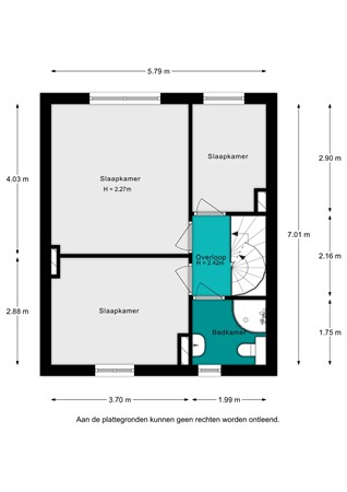 Plattegrond - Mauritsweg 16, 4791 JL Klundert - Mauritsweg 16 1e verdieping - 2D.jpg